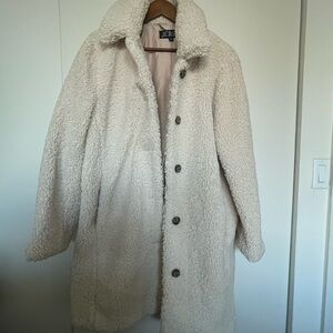 J. Crew Women's Cream Color Teddy Jacket Size XXL